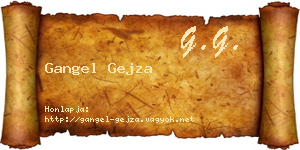 Gangel Gejza névjegykártya